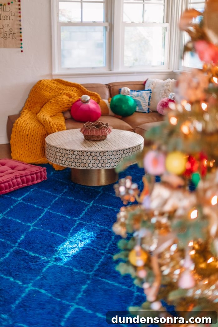 Step Inside Our Festive Holiday Home Tour 6 Colorful Living Room at Christmas