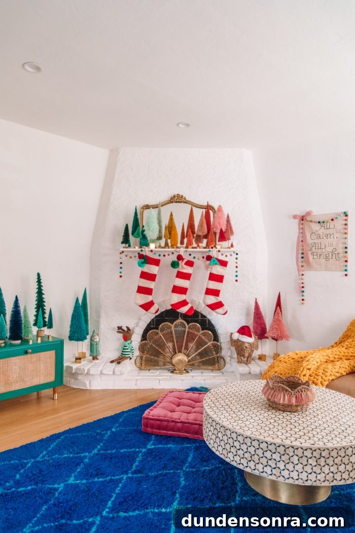 Step Inside Our Festive Holiday Home Tour 9 Colorful Living Room at Christmas