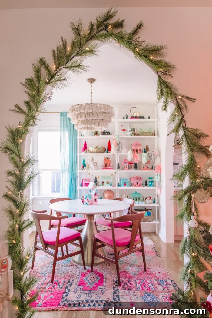 Step Inside Our Festive Holiday Home Tour 10 Holiday Garland on Arches