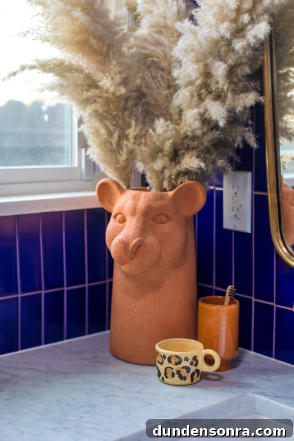 An animal pot holding plants