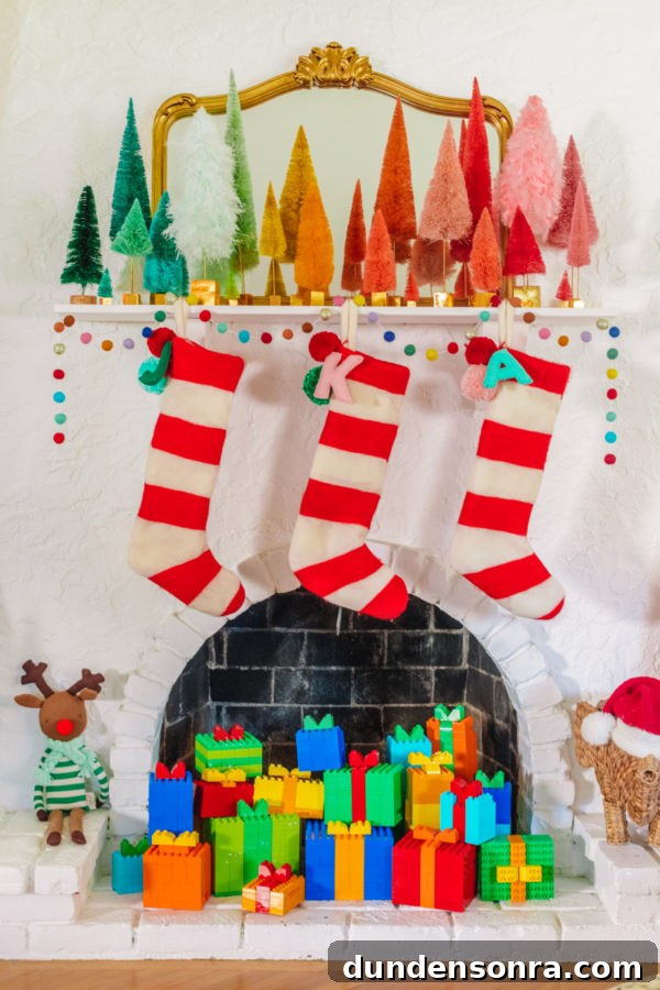 DIY LEGO Christmas Gift Ideas: Creative Presents to Build and Give 2 Stockings on a fire place