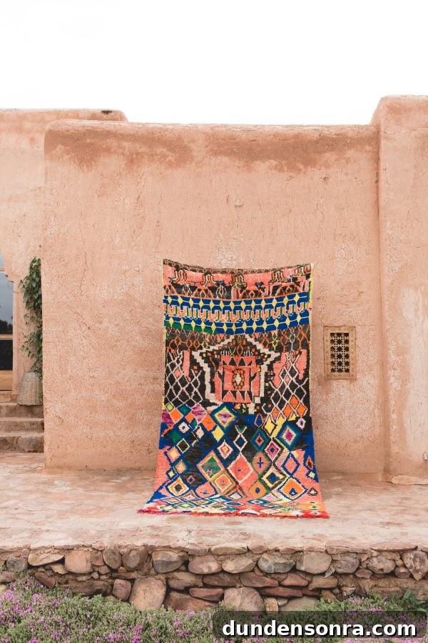 colorful vintage moroccan rug