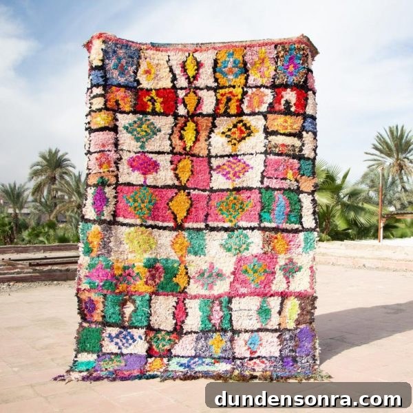 multicolor vintage boucherouite rug