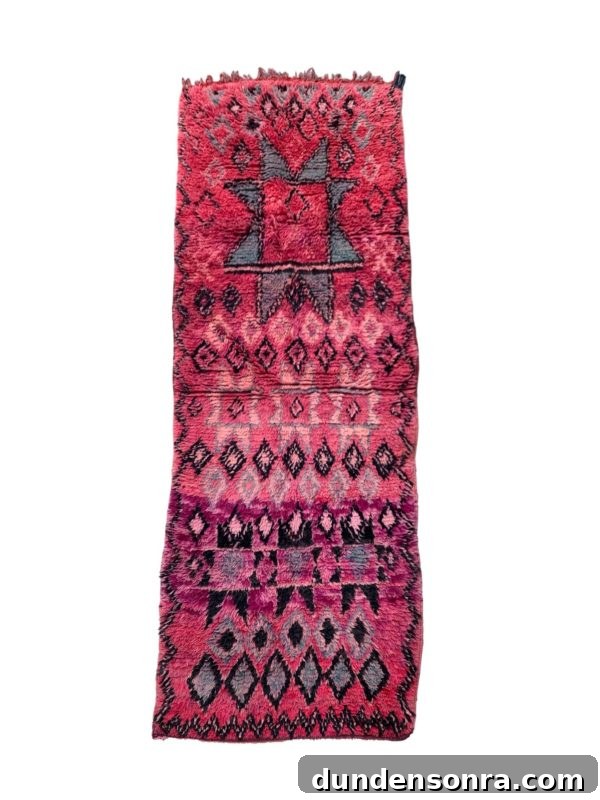 pink vintage moroccan runner