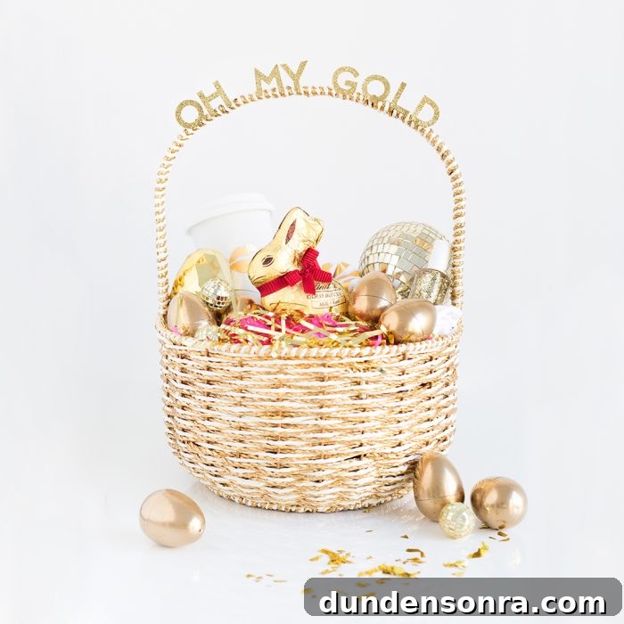 gold easter basket