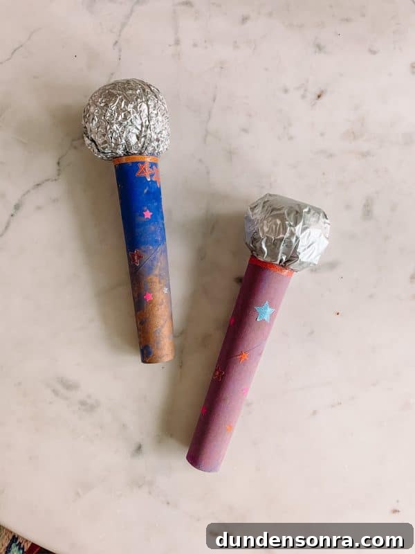 diy microphone with cardboard tube