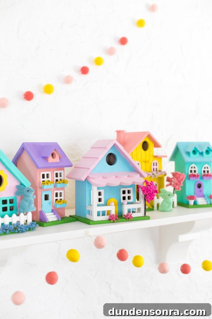 DIY Pastel Easter Village