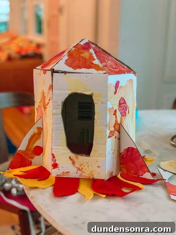 Space Day Activities and Crafts for Toddlers: Fun Themed Ideas 6 how to make a cardboard rocketship