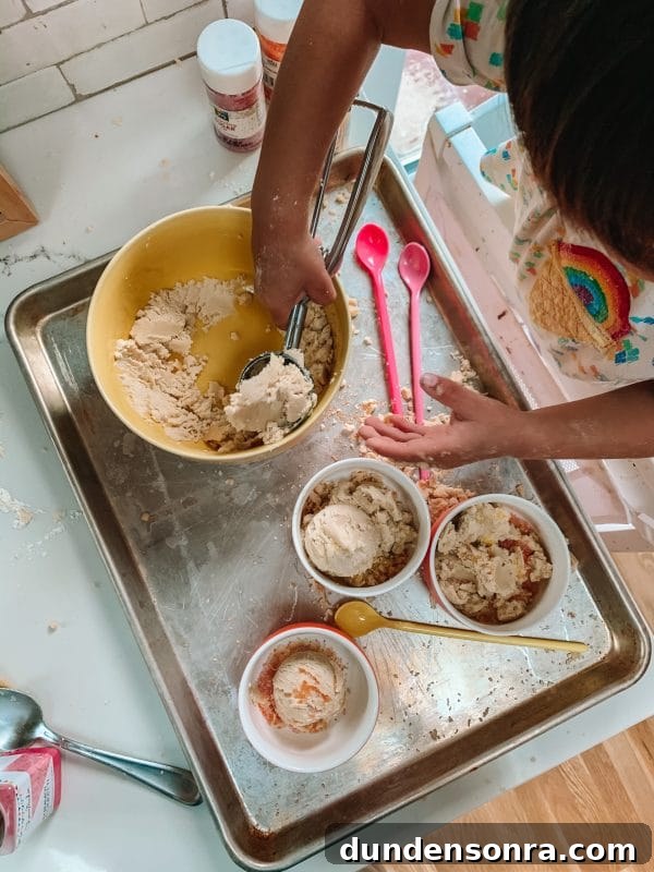moon sand ice cream sensory activity