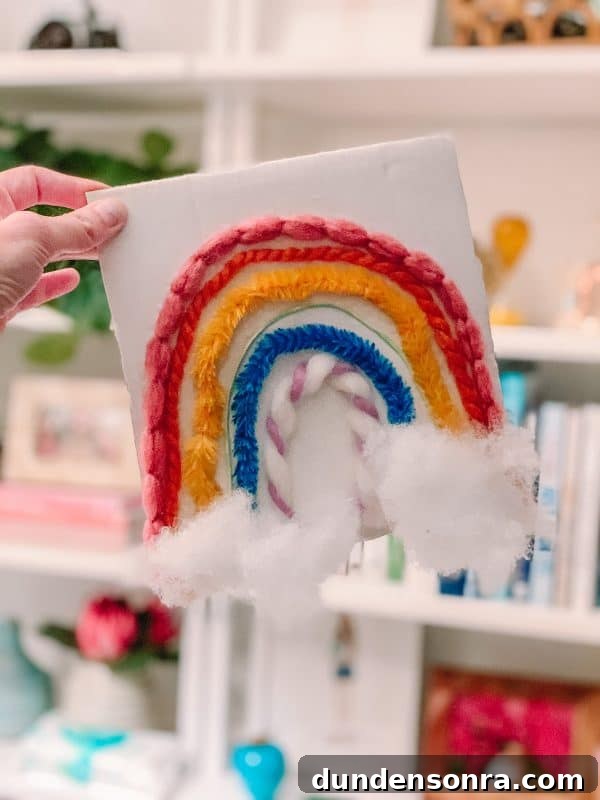 cardboard rainbow craft