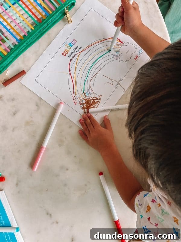 rainbow coloring sheets