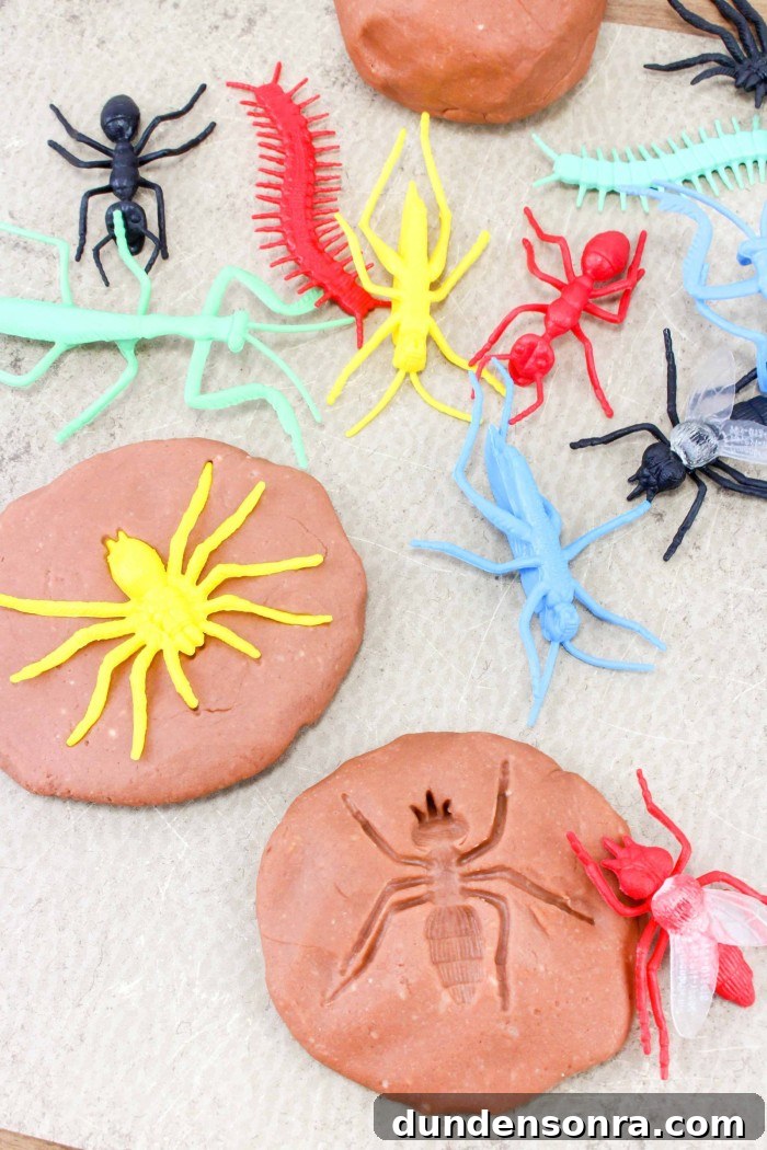 24 Fun Bug Crafts and Activities for Kids to Try Today 16 Playdough bug fossils