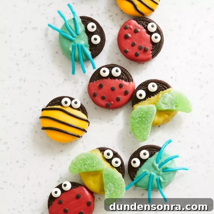 24 Fun Bug Crafts and Activities for Kids to Try Today 23 Bug decorated cookies on a counter.