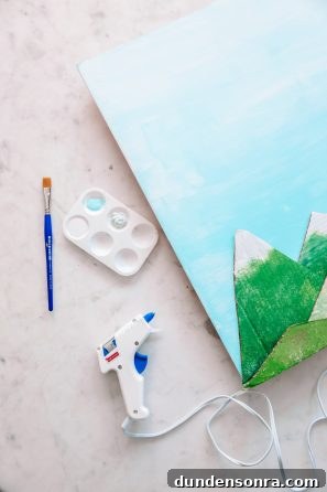 The corner of a painting
