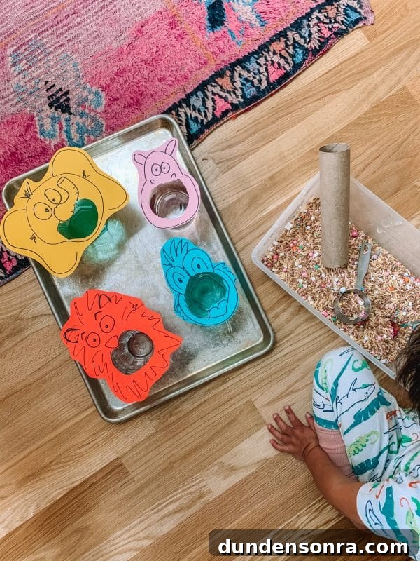 Wild Animal Day for Toddlers: Fun Safari Activities & Crafts 4 Feed The Animals Sensory Bin