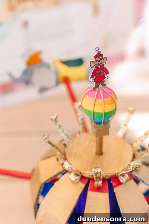 Build a Cardboard Dumbo Ride: Step-by-Step DIY Guide 29 A close up of a toy
