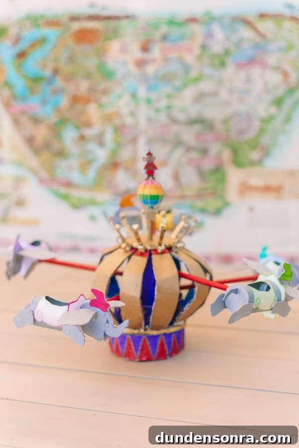 Build a Cardboard Dumbo Ride: Step-by-Step DIY Guide 31 A colorful toy on a table