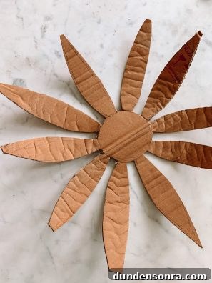 Build a Cardboard Dumbo Ride: Step-by-Step DIY Guide 5 Cardboard flower