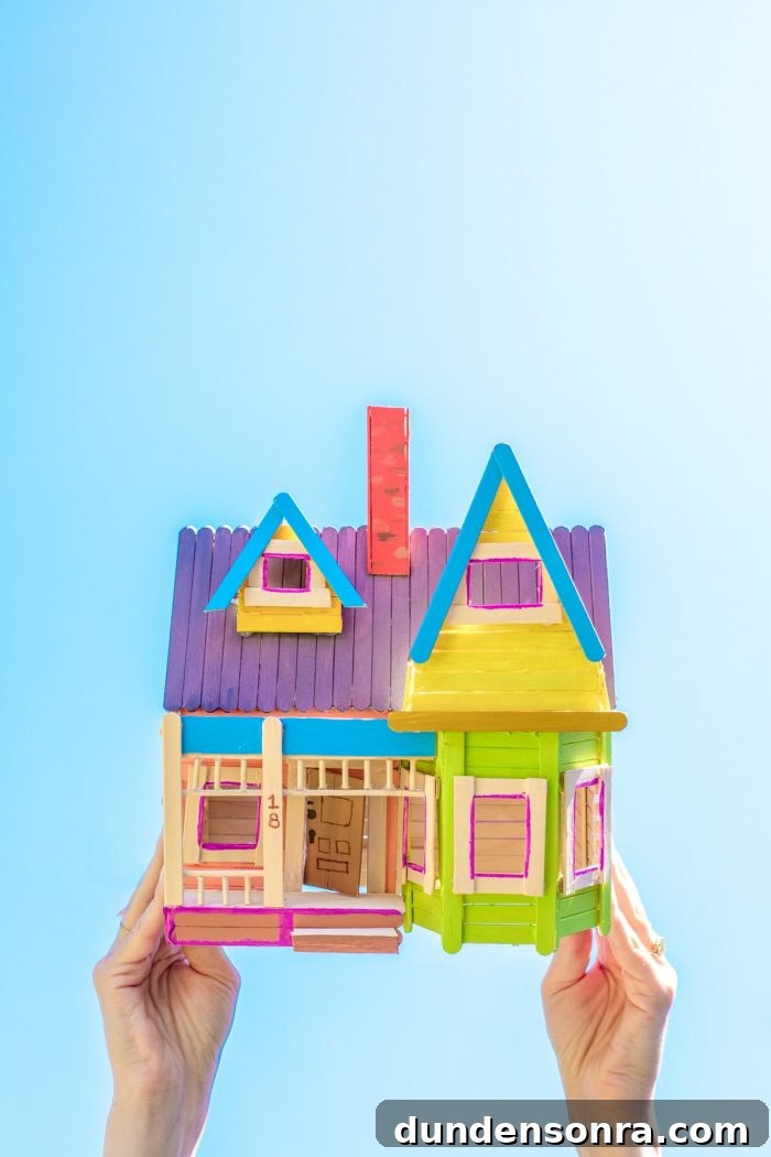 How To Make A Popsicle Stick Disney Up House 