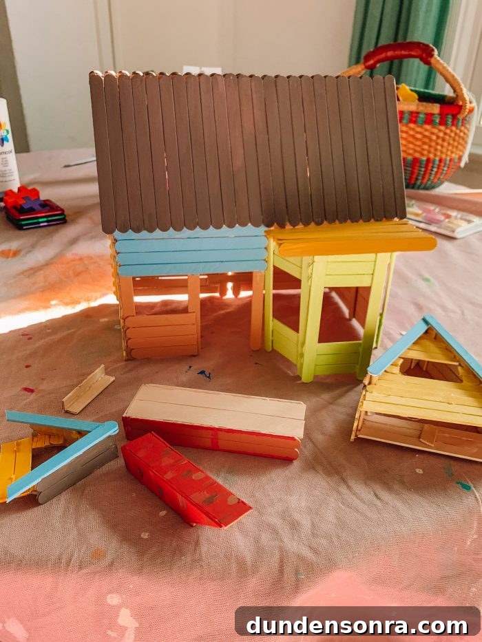 How To Make A Popsicle Stick Disney Up House