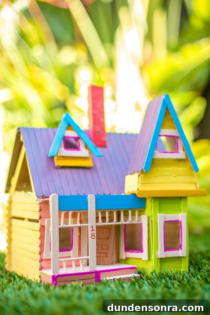 How To Make A Popsicle Stick Disney Up House
