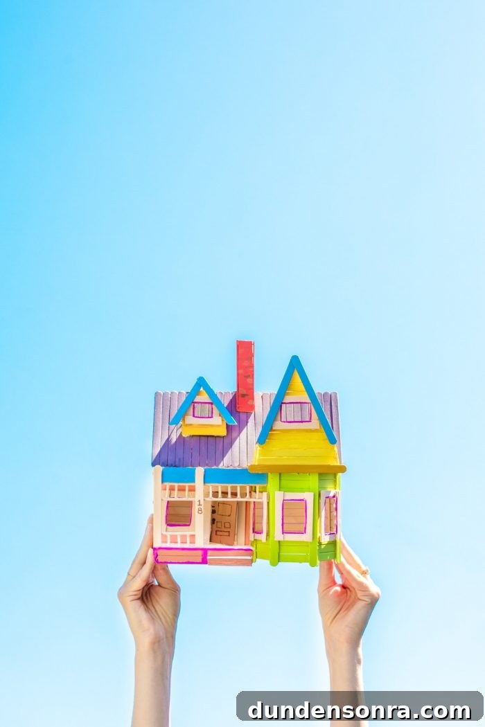 How To Make A Popsicle Stick Disney Up House 