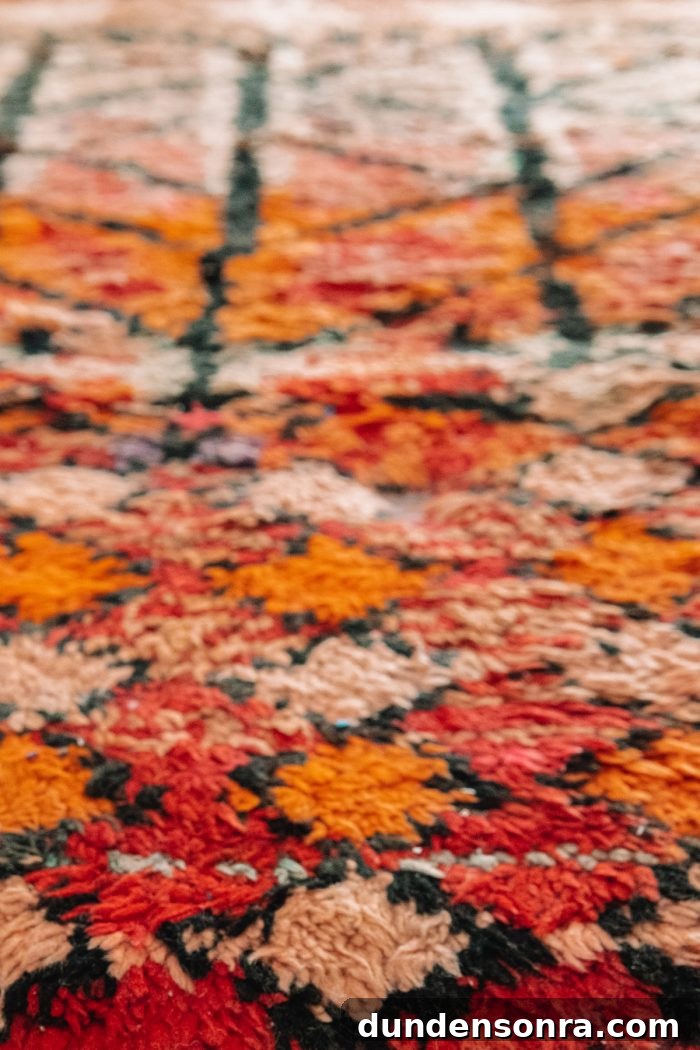 How to Clean Moroccan Rugs: Complete Guide for Safe Care 7 A close up of a colorful rug