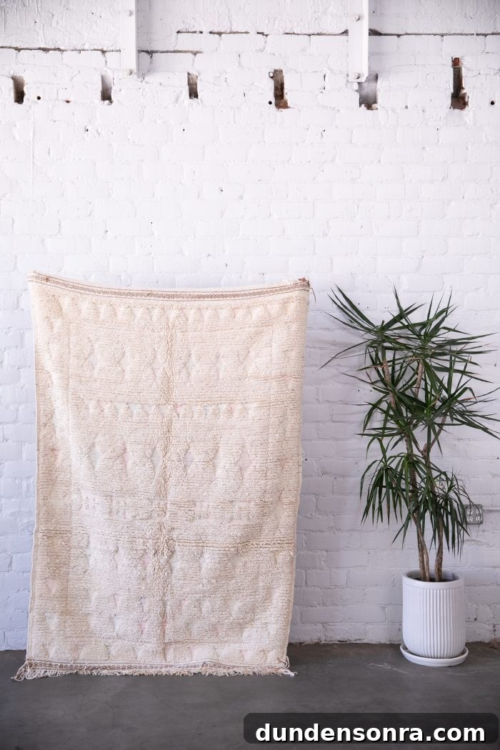 White Vintage Moroccan Rug