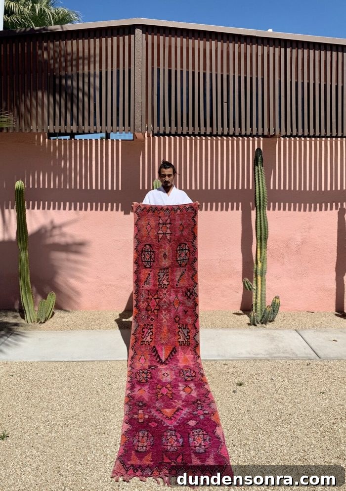 Pink Boujad Vintage Moroccan Runner