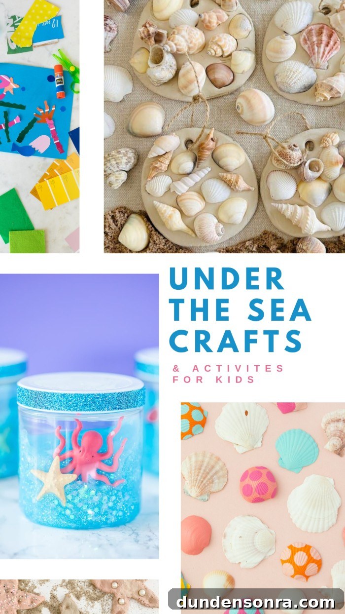 collage of under the sea crafts