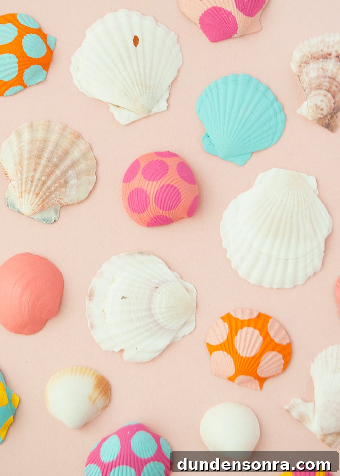 Painted seashells craft