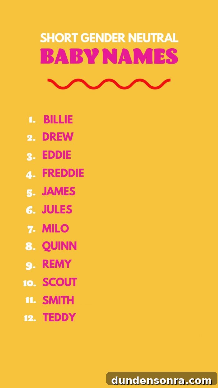 Short Gender Neutral Baby Names