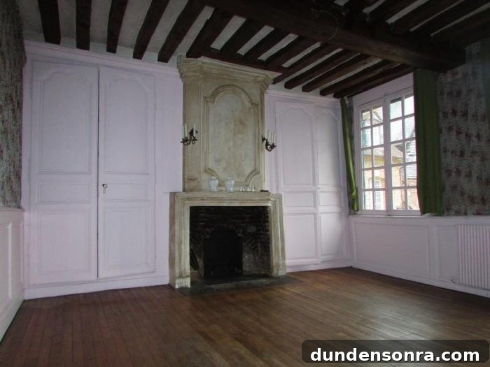 Half Timbered Fireplace in Home in Pont Audemer France