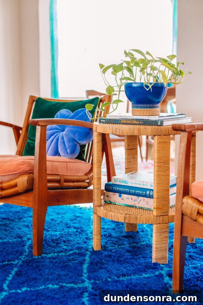 Rattan End Table