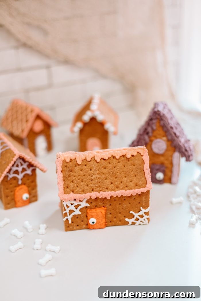 Edible Haunted Houses: Halloween Candy House Ideas and Guide 16 A house made of graham crackers with frosting