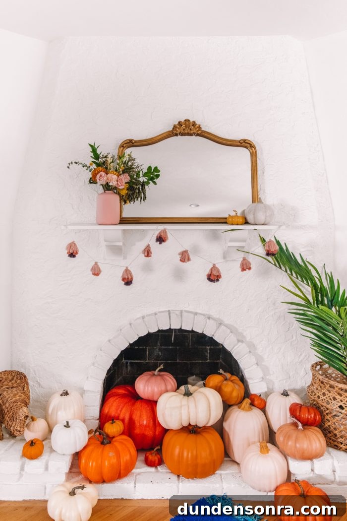 Pumpkin Fireplace for Halloween