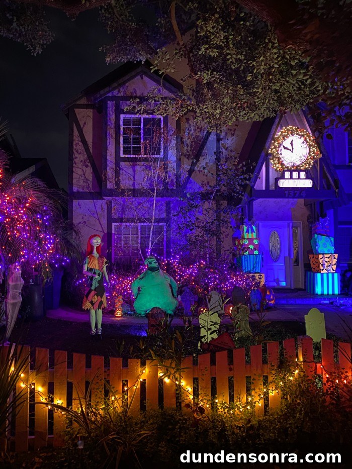 Haunted Mansion Holiday decorations on a house