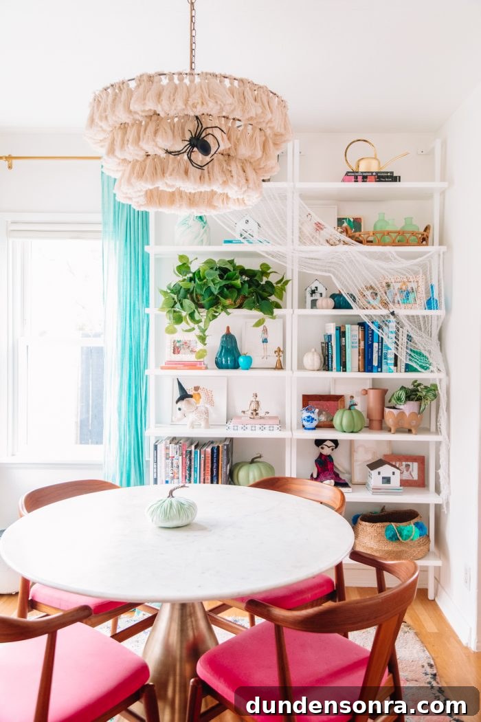 How To Decorate Bookshelves for Halloween