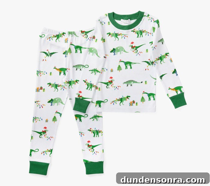 christmas dinosaur pajamas