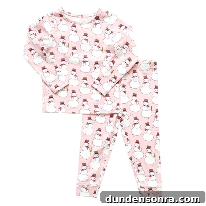Pink Snowman Pajamas