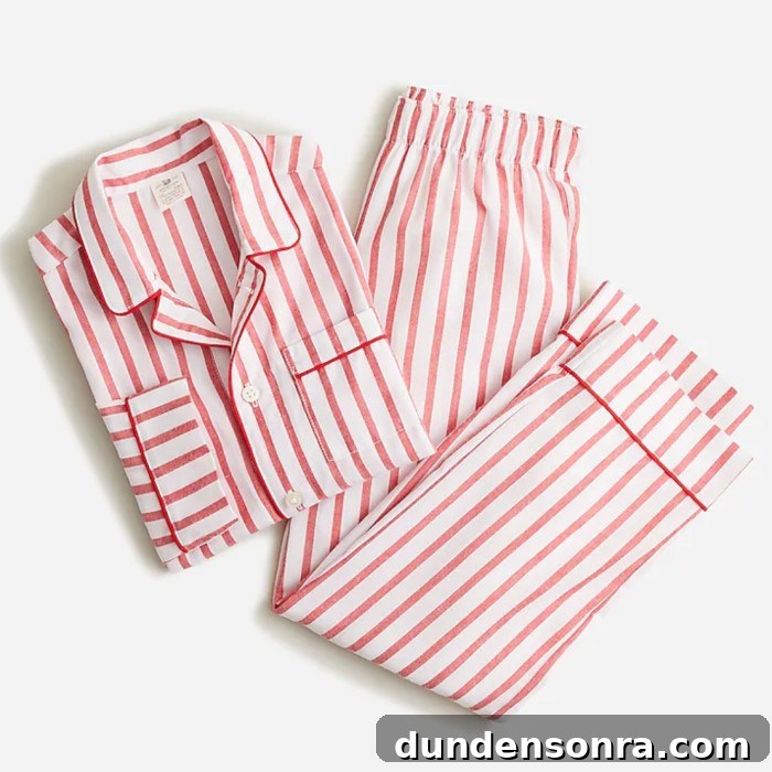 red tartan stripe pajamas