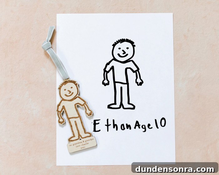ornament with kids drawing