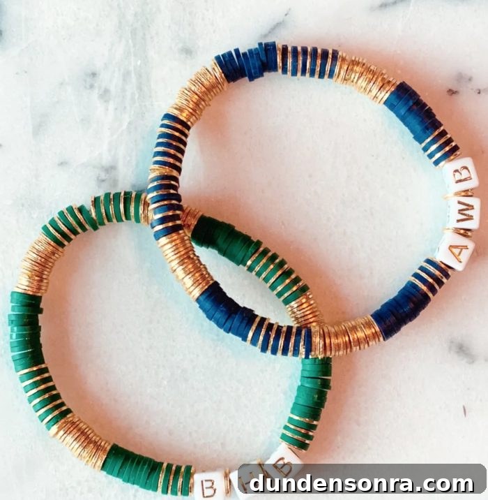 Custom bracelets for family or friends, different colors!