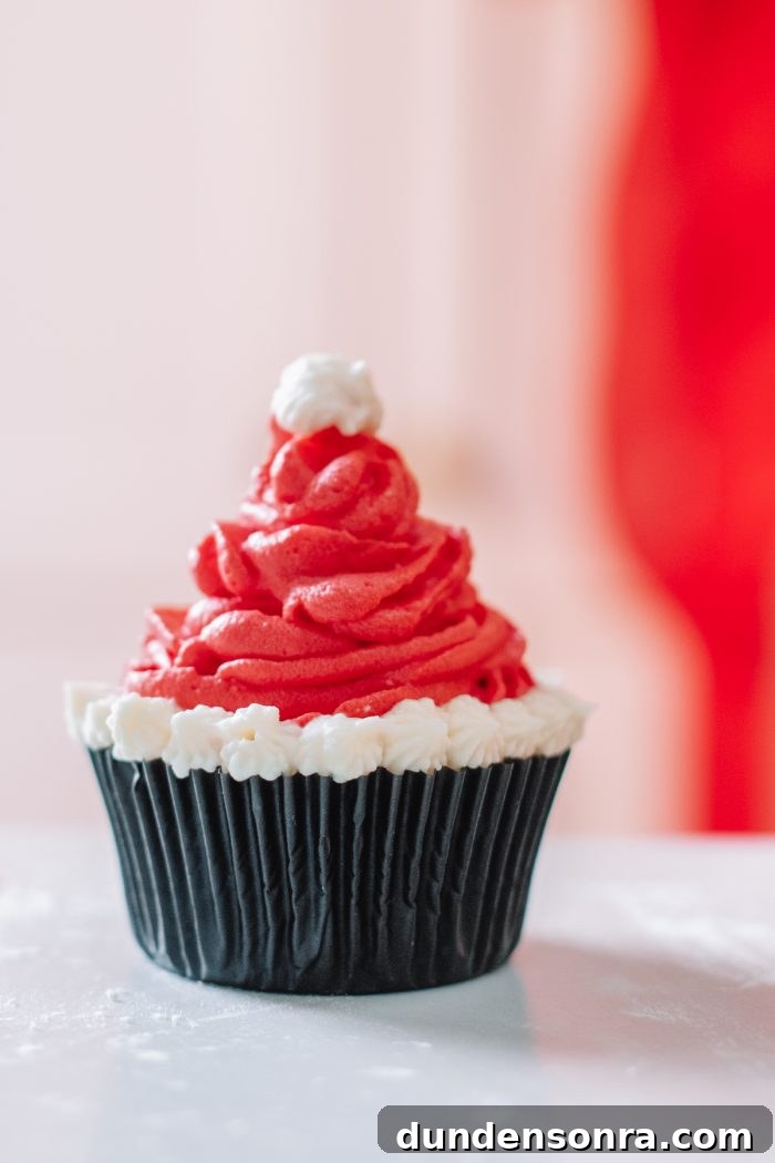 Santa Hat Cupcakes: Festive Holiday Recipe for Homemade Treats 11 A santa hat cupcake