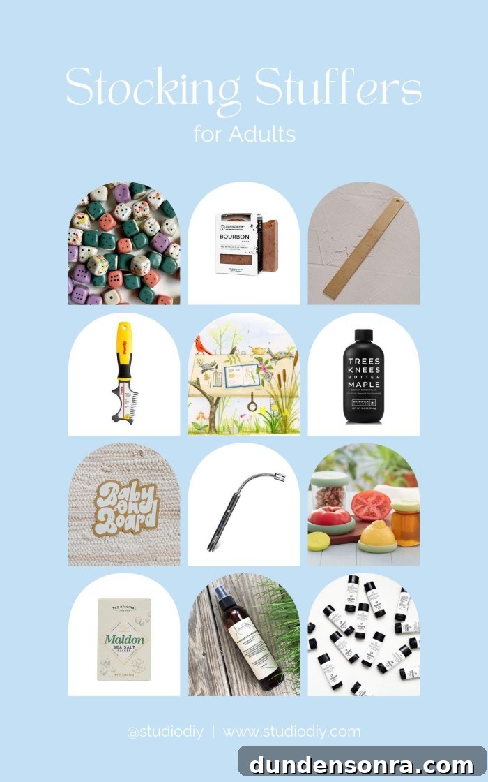 Unique Stocking Stuffer Ideas for Everyone on Your List 6 Photo collage of stocking stuffers for adults