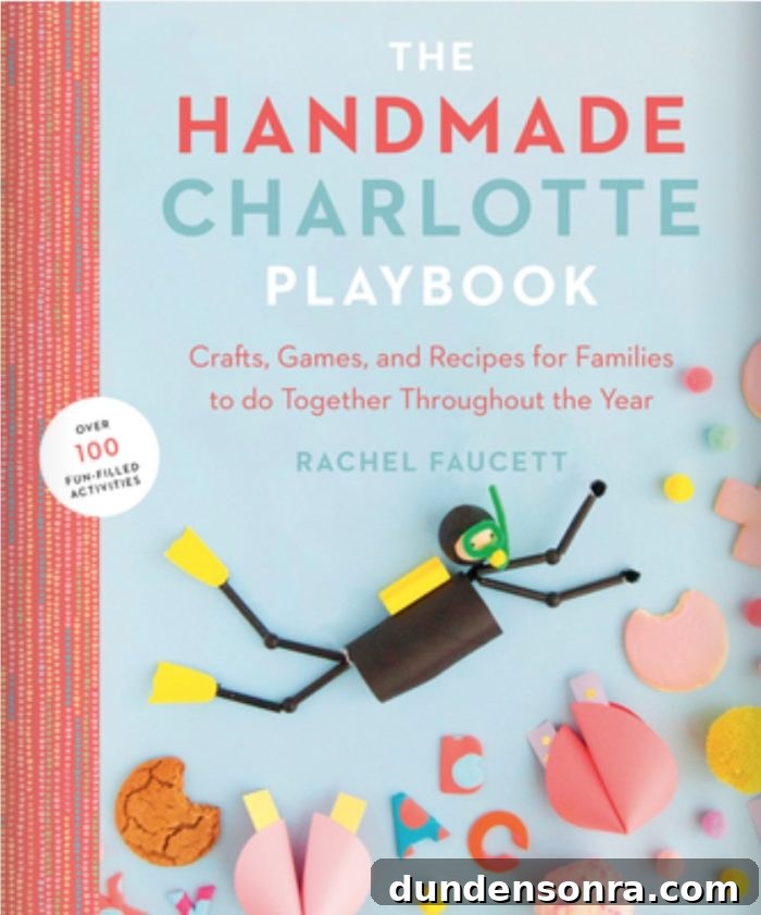 Handmade Charlotte Playbook with crafts on the front
