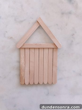 A house made of wooden sticks