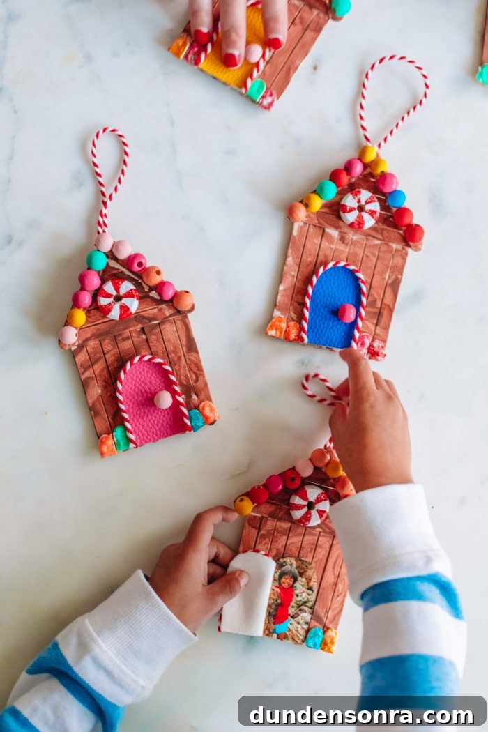 DIY Popsicle Stick Gingerbread House (With a Hidden Photo!)