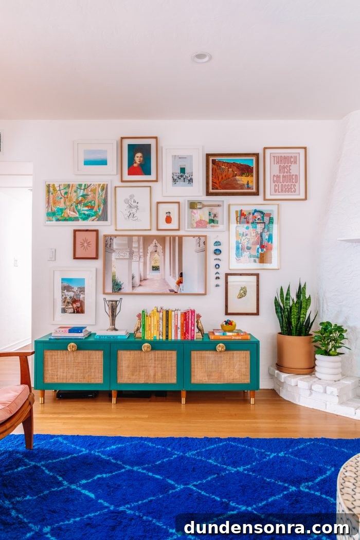 Rattan IKEA Besta TV Stand Makeover: Step-by-Step Hack 10 Colorful Gallery Wall and DIY Rattan IKEA Hack Media Console