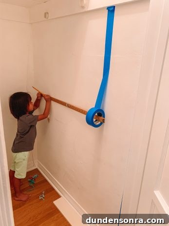 Tape Grid for Removable Wallpaper